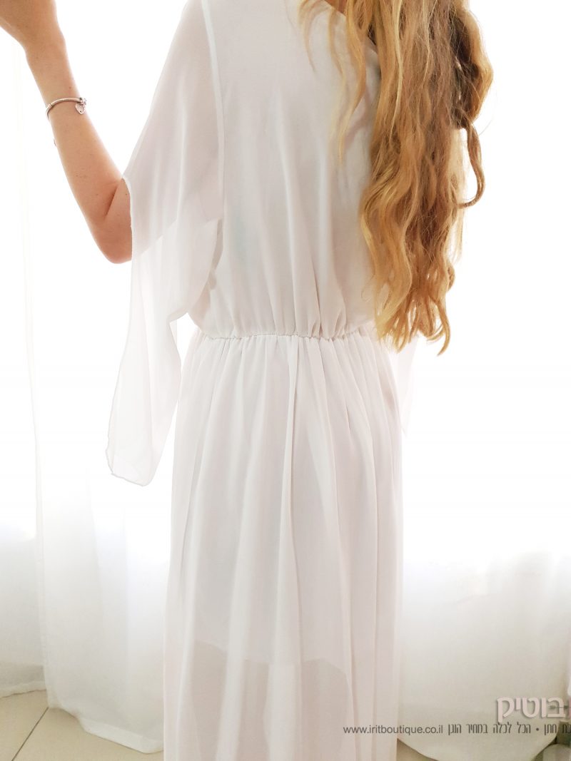 שמלה לבנה למידות גדולות